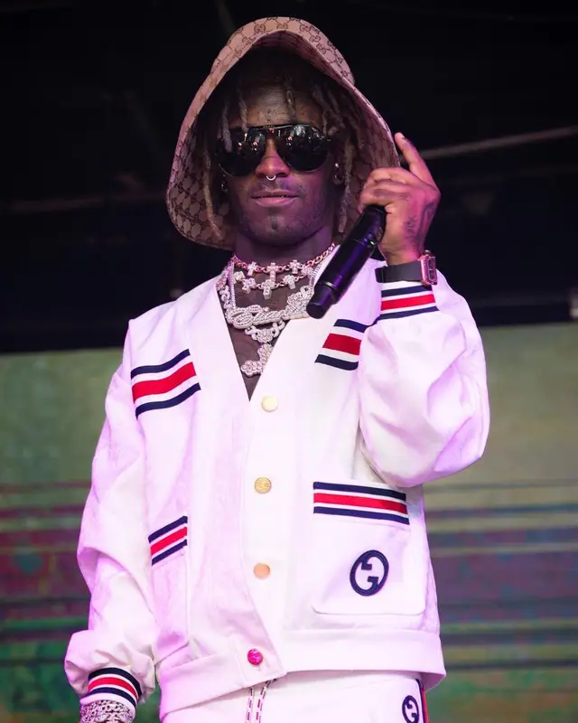 Lil Uzi Vert outfit in Gucci, 2023
