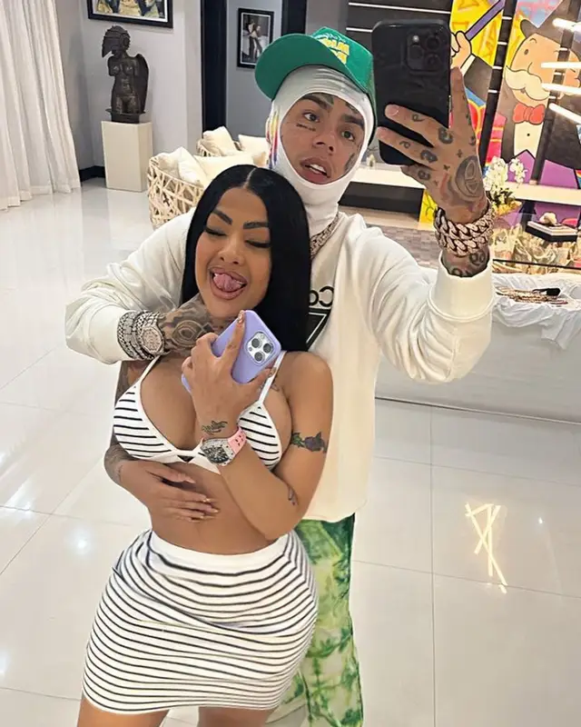 6ix9ine outfit in Casablanca, Nahmias, and Crocs, 2023