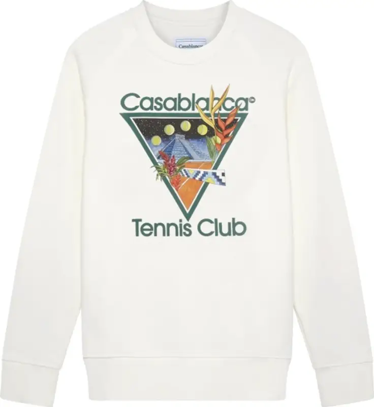 Casablanca White Tennis Club Sweatshirt $455