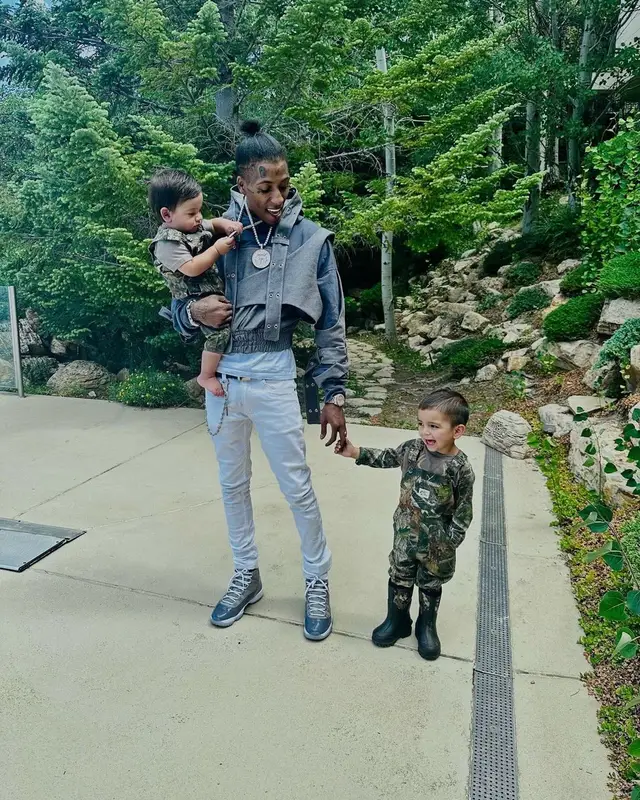 NBA YoungBoy outfit in Jordan, Fendi, and Dior, 2023