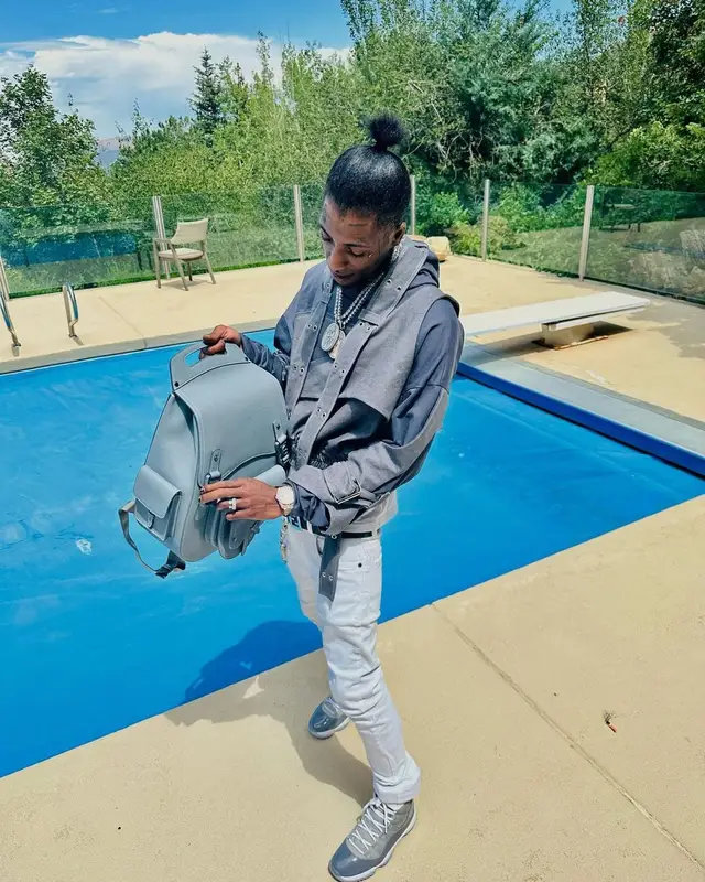 NBA YoungBoy outfit in Jordan, Fendi, and Dior, 2023