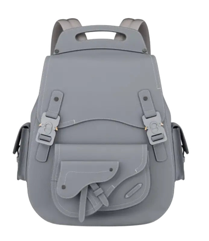 Dior Grey Maxi Gallop Backpack $4100