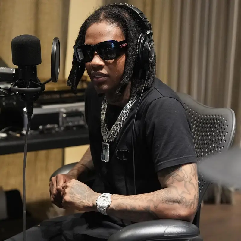 Lil Durk outfit in Dior and Gallery Dept., 2023