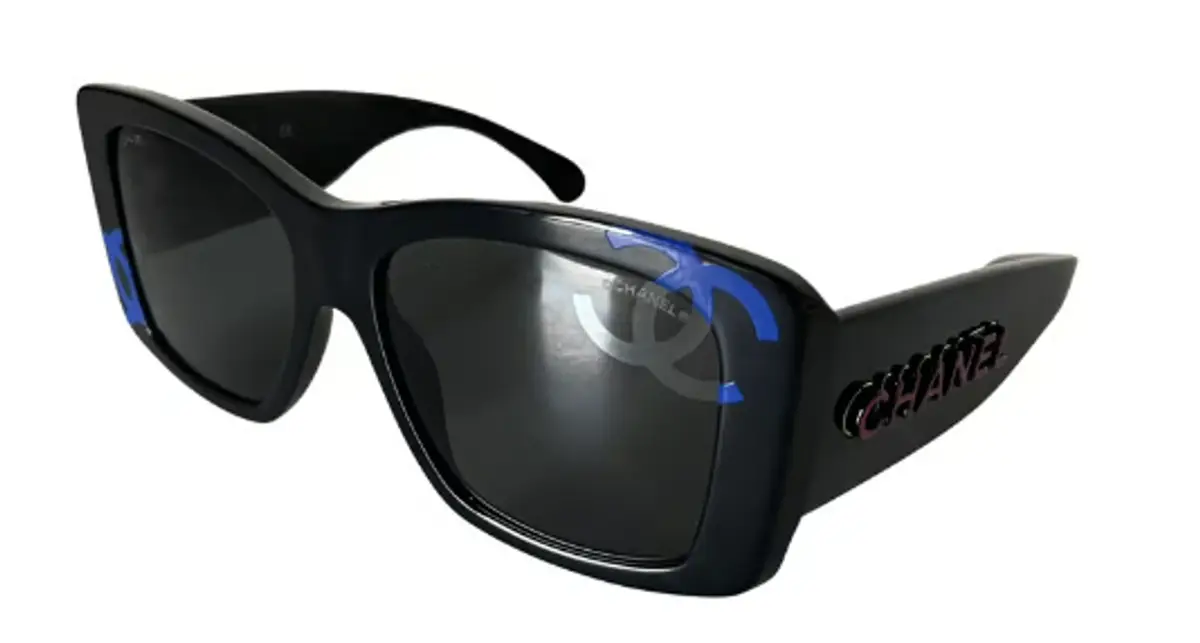 Che By Che Black Plastic Sunglasses $800