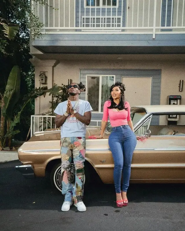 Offset outfit in Enfants Riches Deprimes, Kapital, and Nike, 2023