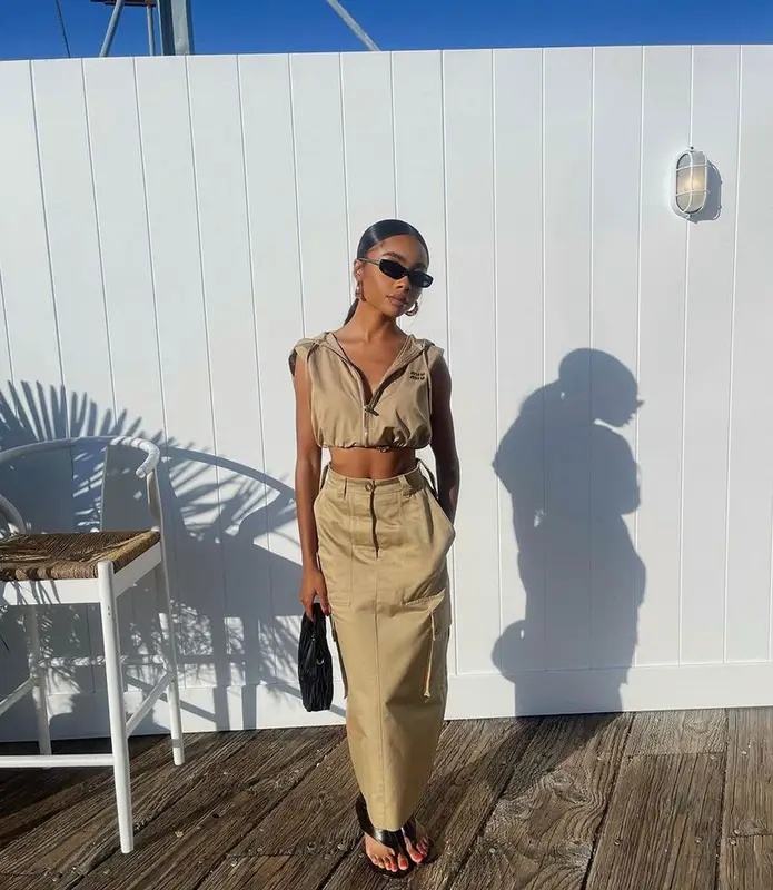 Skai Jackson outfit in Miu Miu, 2023