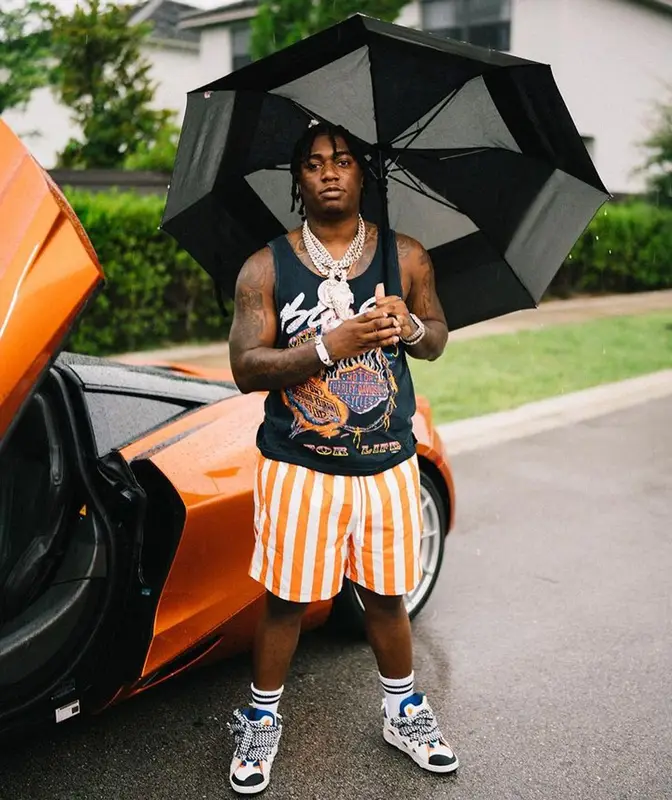 Fredo Bang outfit in Patron of the New., Lanvin, and Amiri, 2023