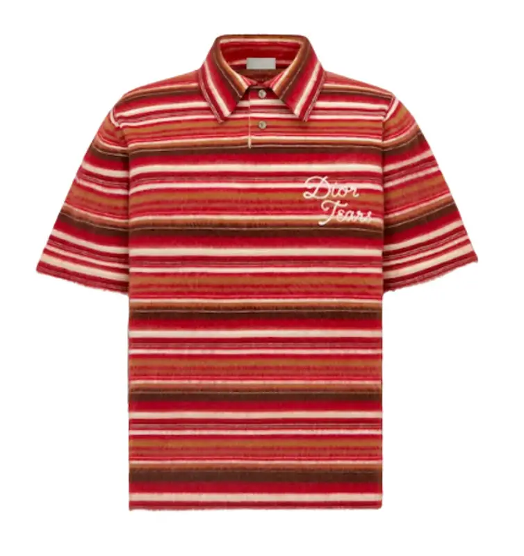 Dior Brown And Red Polo Shirt $1900