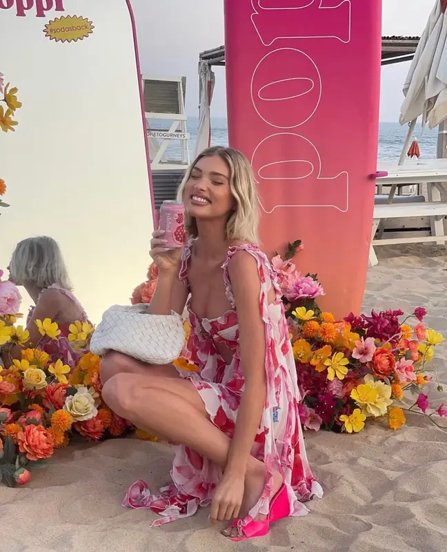 Elsa Hosk outfit in Bottega Veneta and The Attico, 2023