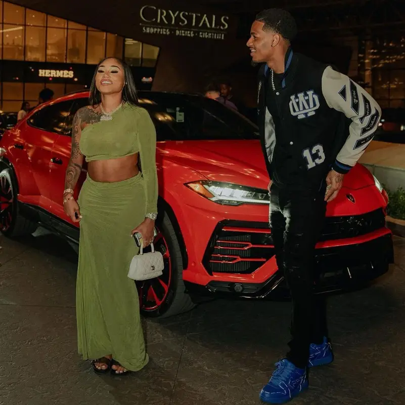 Dejounte Murray outfit in Off-White and Amiri, 2023