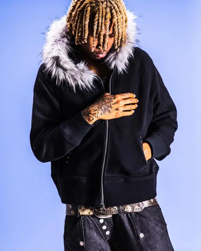 Rich Amiri outfit in Corrupt Kid, 2023