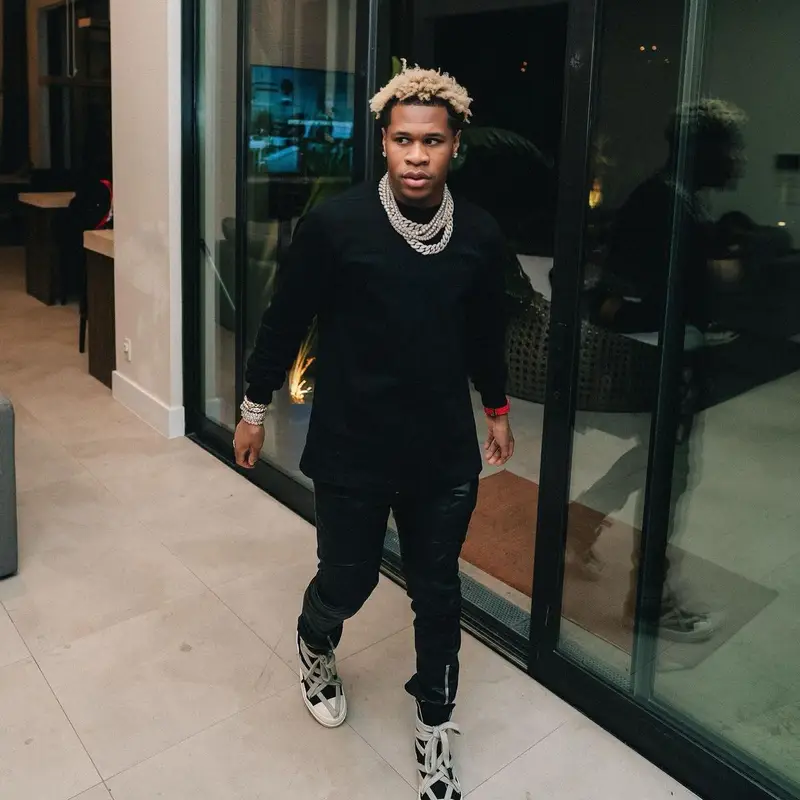 Devin Haney outfit in Rick Owens, 2023