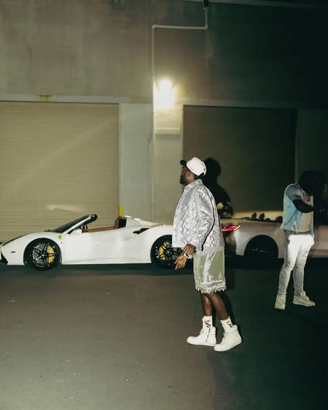 Meek Mill outfit in Dior, Rick Owens, and Midnight Rodeo, 2023