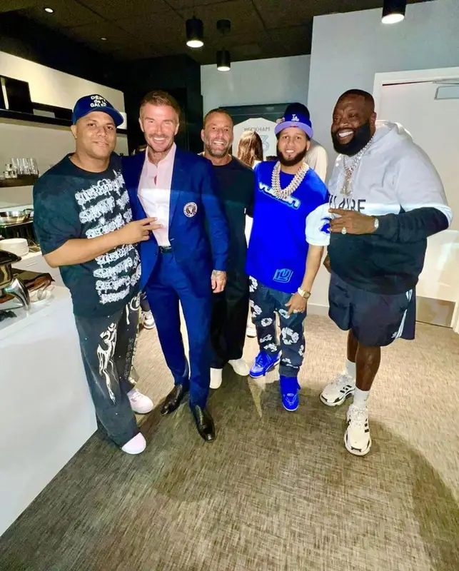 El Alfa El Jefe outfit in Louis Vuitton, Levi’s, and Richard Mille, 2023