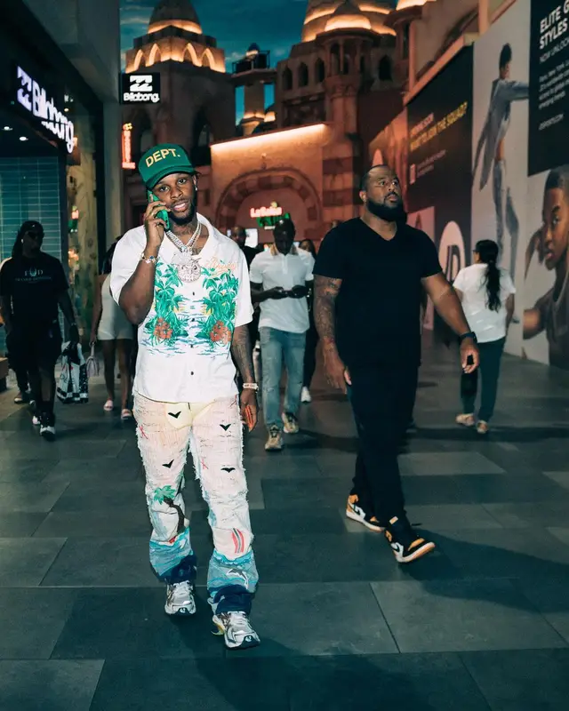 Toosii outfit in Rhude, Who Decides War, and Gallery Dept., 2023