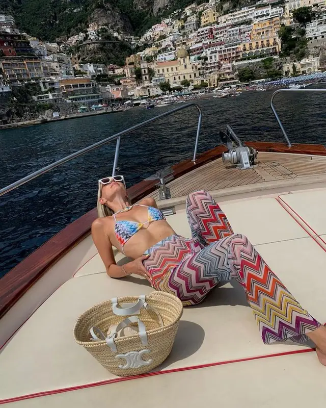 Leonie Hanne outfit in Missoni, Celine, and Dolce & Gabbana, 2023