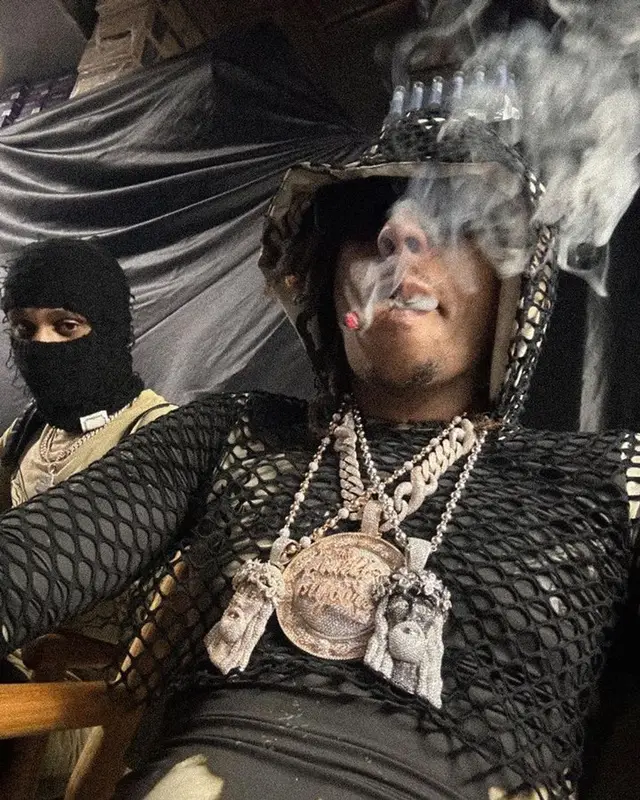 Rich The Kid outfit in Kusikohc, Balenciaga, and Adidas, 2023
