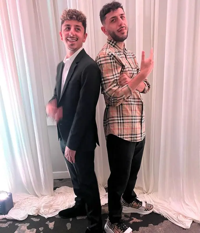 Brandon Awadis outfit in Burberry and Amiri, 2023