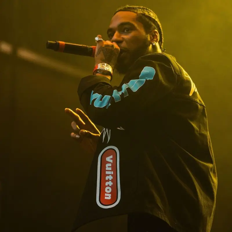 Key Glock outfit in Louis Vuitton and Jordan, 2023