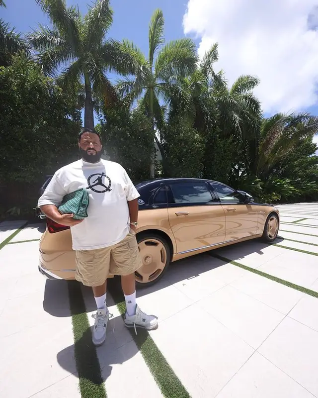DJ Khaled outfit in Jordan, Goyard, and Off-White, 2023
