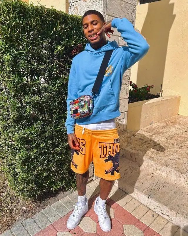 NLE Choppa outfit in Amiri, Nike, and Kenzo, 2023