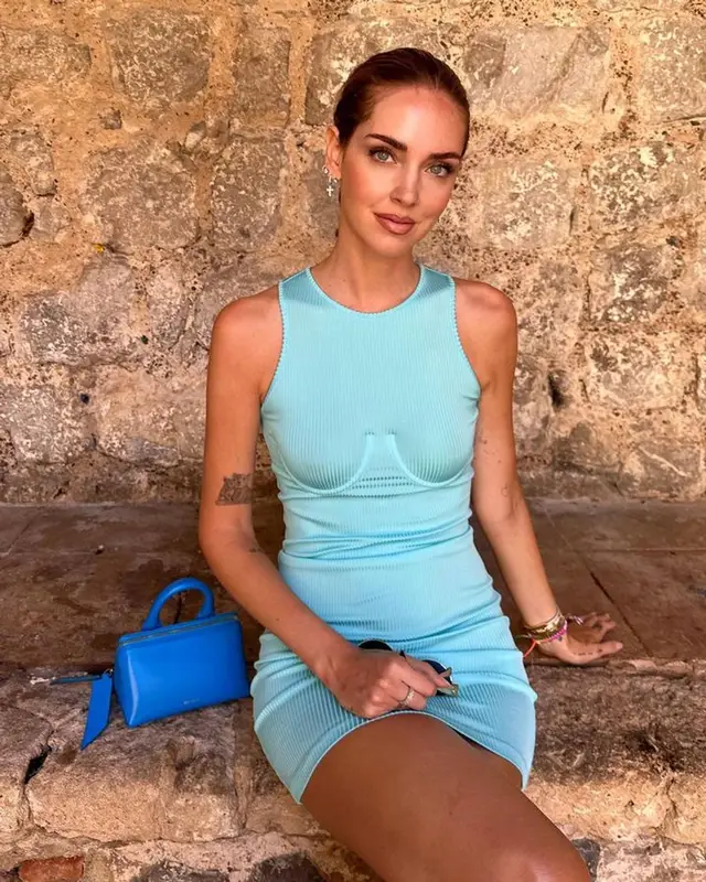 Chiara Ferragni outfit in The Attico, Jean Paul Gaultier, and Dior, 2023