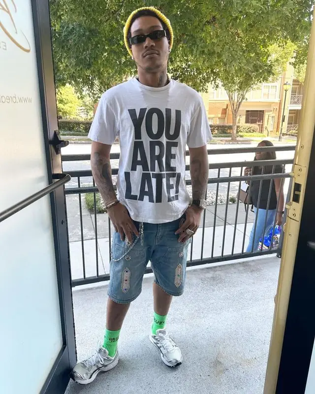 Lil Meech outfit in Gallery Dept., Kapital, and JJJJound, 2023