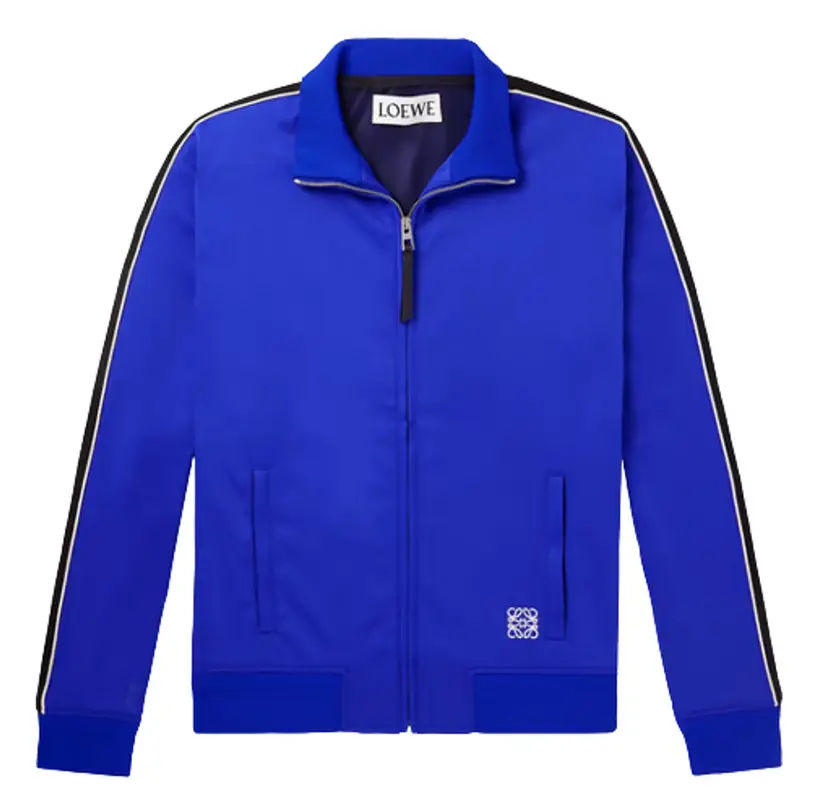 Loewe Blue Logo-embroidered Striped Tech-jersey Track Jacket $1300