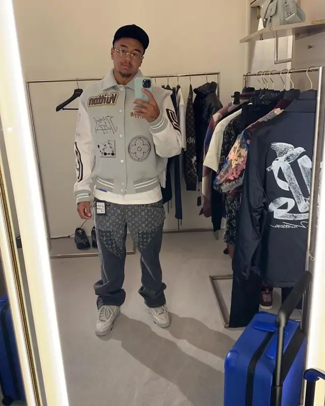 JLingz outfit in Louis Vuitton and Chrome Hearts, 2023
