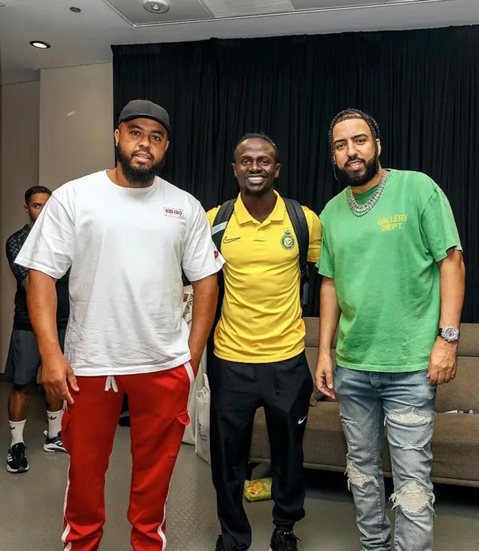 French Montana outfit in Gallery Dept., Amiri, and Nike, 2023