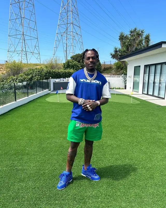 Sauce Walka outfit in Louis Vuitton and Cough Syrup, 2023