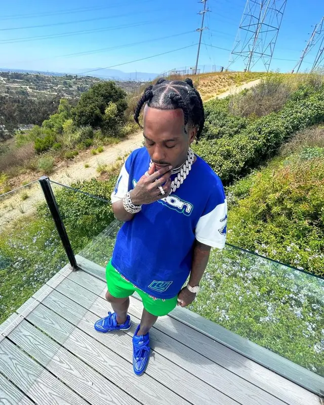 Sauce Walka outfit in Louis Vuitton and Cough Syrup, 2023