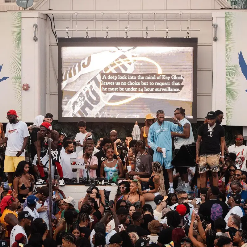 Key Glock outfit in Chrome Hearts and Jordan, 2023