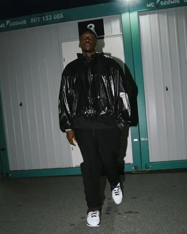 Pusha T outfit in Gabriela Coll Garments, Dries Van Noten, and Adidas, 2023