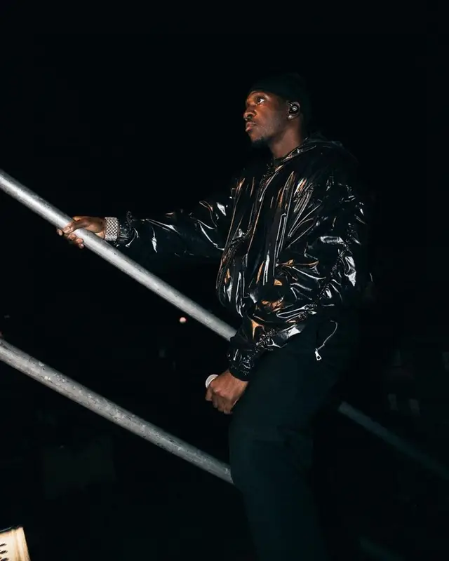 Pusha T outfit in Gabriela Coll Garments, Dries Van Noten, and Adidas, 2023