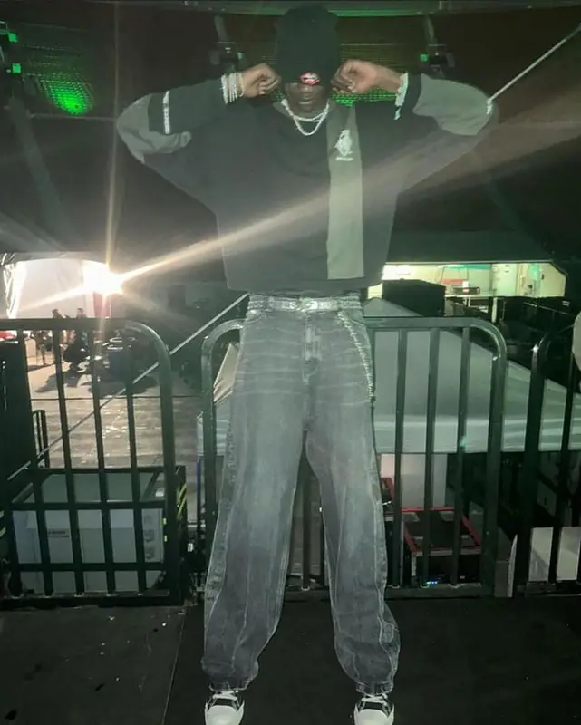 Bol Bol outfit in Enfants Riches Deprimes, Chrome Hearts, and Matty Boy, 2023