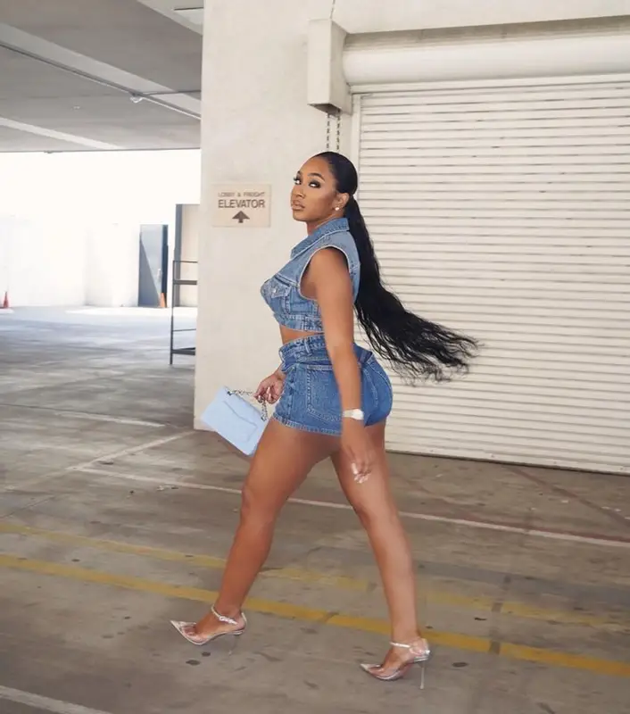 Yung Miami outfit in Alexander Wang and Chanel, 2023