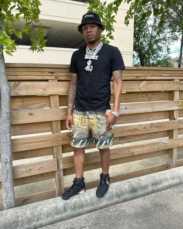 Kenny Muney outfit in Jordan and Amiri, 2023
