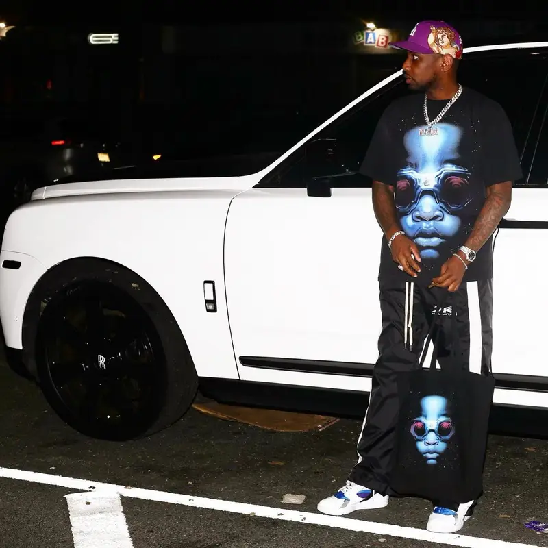 Fabolous outfit in Hellstar, Nike, and Jon Stan, 2023