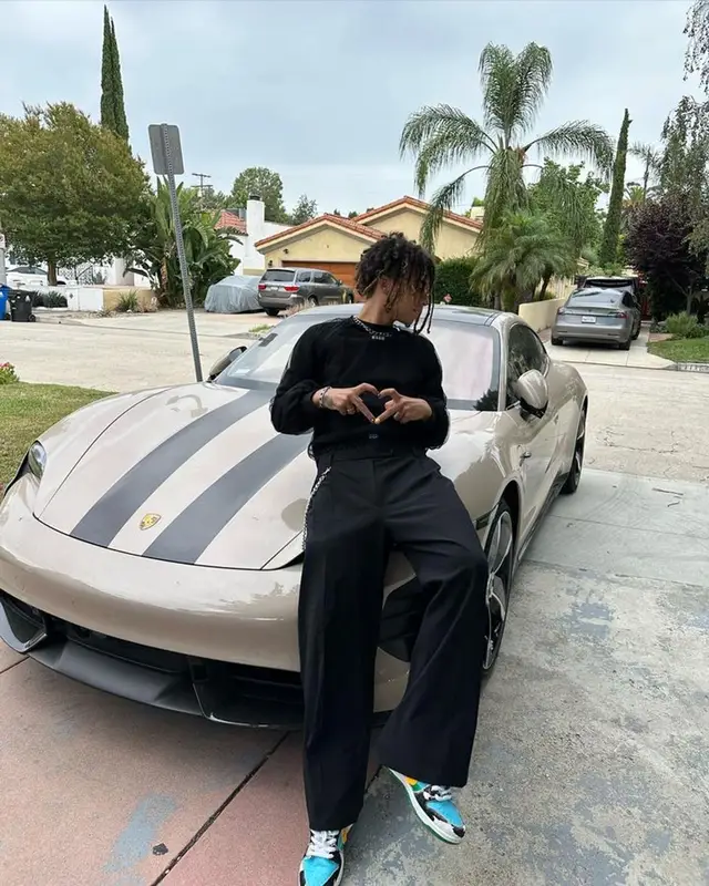 Iann Dior outfit in MSGM, Nike, and Ben & Jerry's, 2023