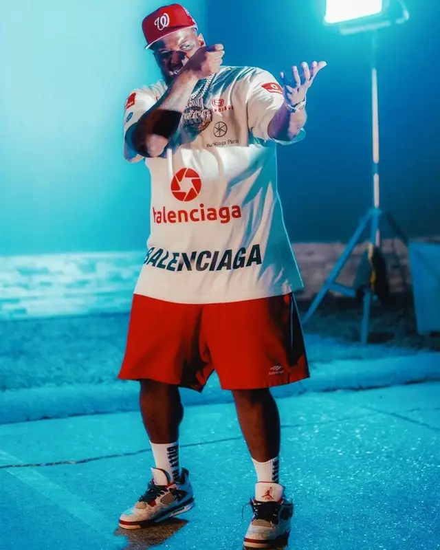 Maxo Kream outfit in Balenciaga, Jordan, and Billy Hill, 2023