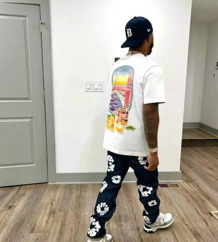 Chino Braxton outfit in Casablanca, Levi’s, and New Era, 2023