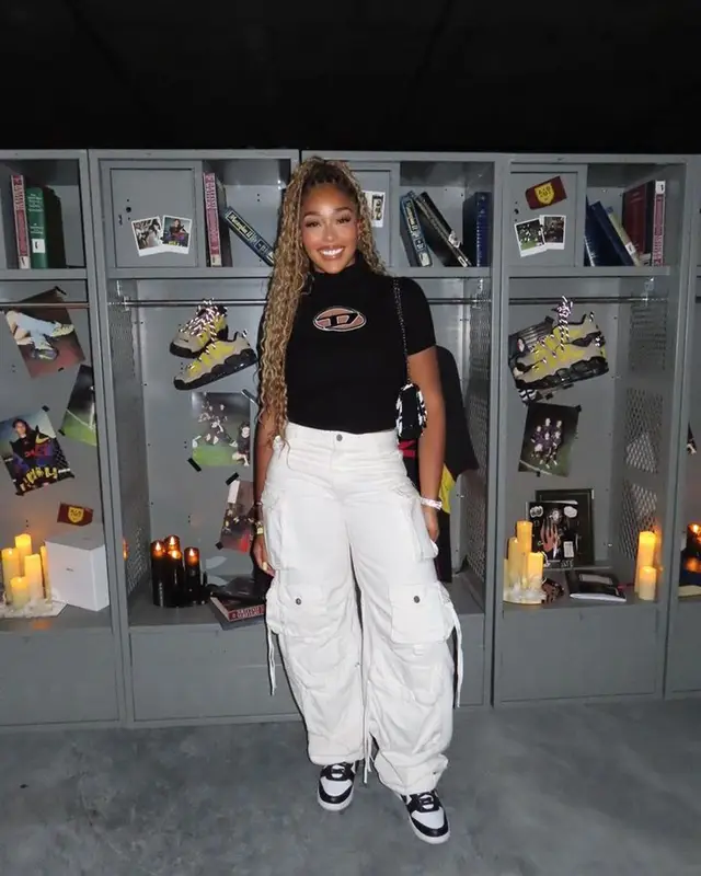 Jordyn Woods outfit in Diesel, The Attico, and Chanel, 2023