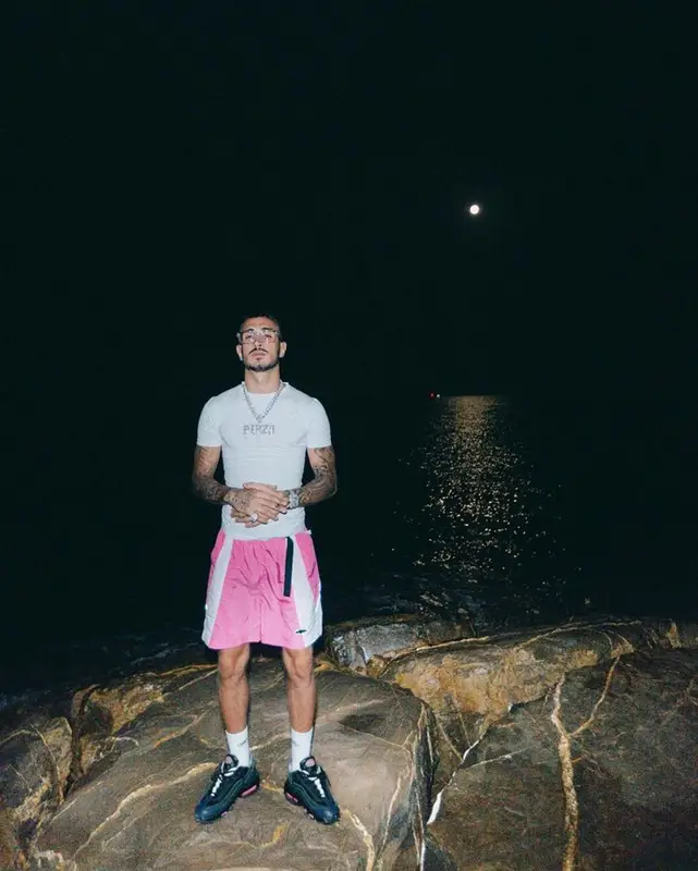 Capo Plaza outfit in Corteiz and Nike, 2023