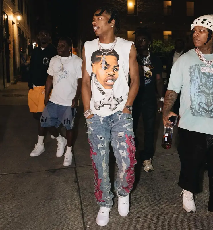 Lil Baby outfit in Cosey X Cosey, Nike, and Lil Baby Merch, 2023
