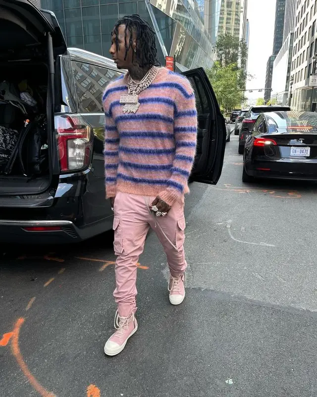 Moneybagg Yo outfit in Marni and Rick Owens, 2023