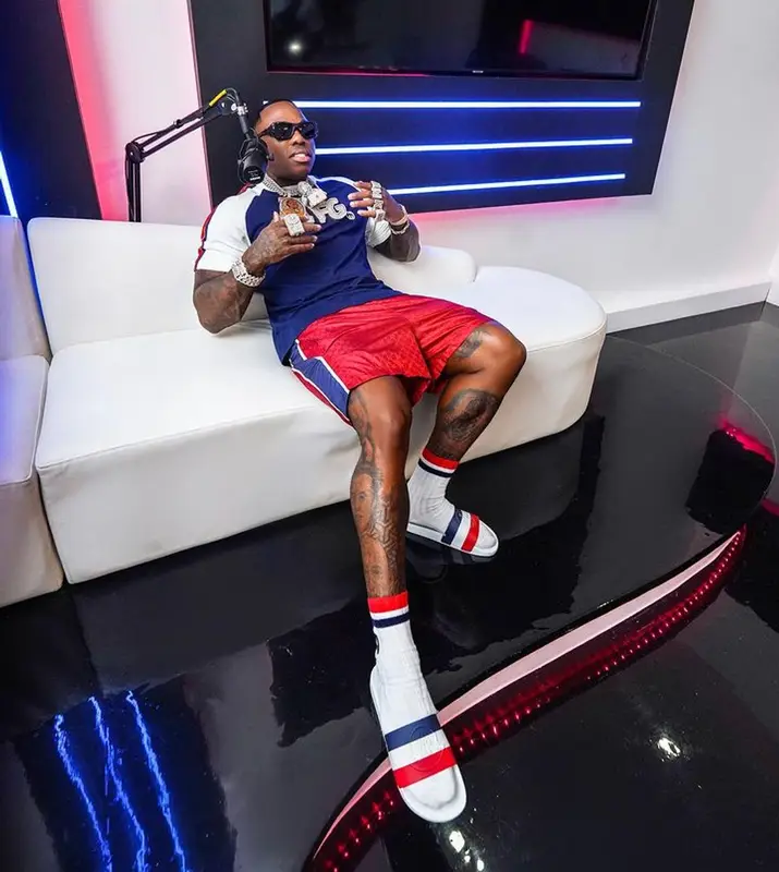 BandMan Kevo outfit in Gucci, Moncler, and Salehe Bembury, 2023