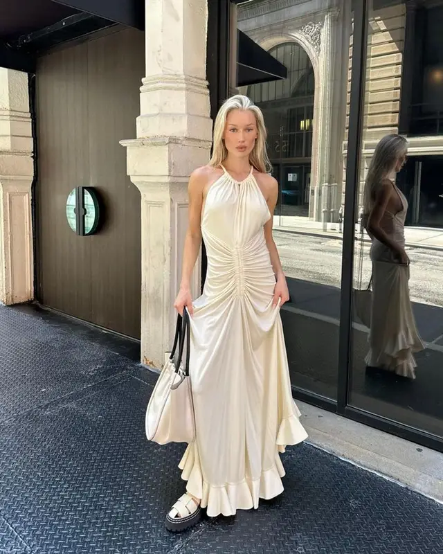 Meredith Duxbury outfit in Proenza Schouler, 2023