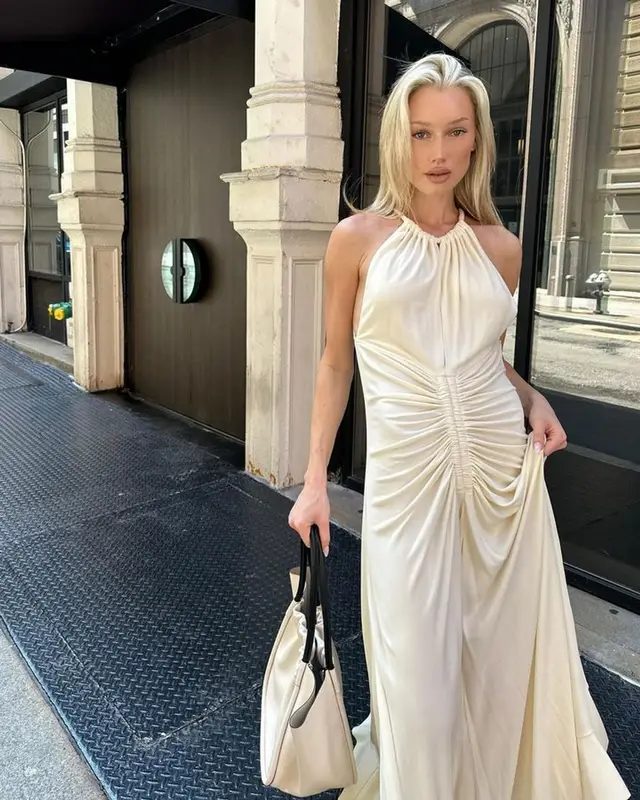 Meredith Duxbury outfit in Proenza Schouler, 2023
