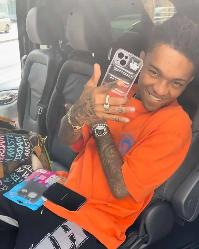 Swae Lee outfit in The Candy Plug, 2023